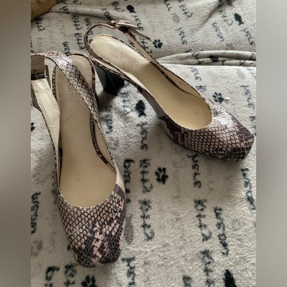 Franco Sarto snake print Slingback heels size 8 - Picture 3 of 14